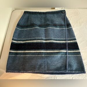 Express Blue Striped Mini Skirt